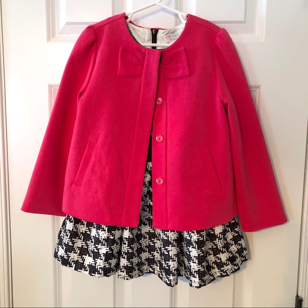 Janie and Jack Girl’s Dress Coat Pink 5-6
